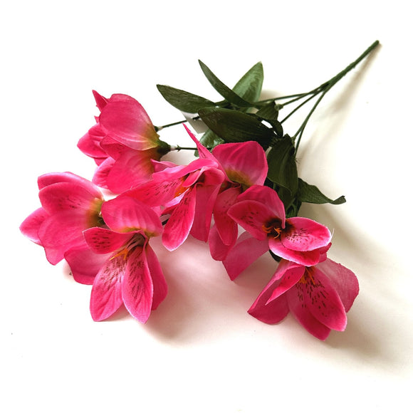 Artificial Alstroemeria Plant - Hot Pink Flowers