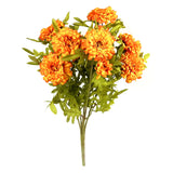 Artificial Marigold Bush With Orange Faux Flowers
