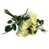 Artificial Cream Rose Bundle Bouquet Side View