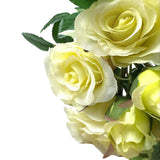 Artificial Cream Rose Bundle Bouquet closeup