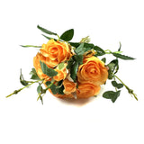Artificial Orange Rose Bundle Bouqet Side Left