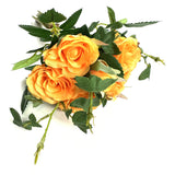 Artificial Orange Rose Bundle Bouqet Side Right