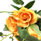 Artificial Orange Rose Bundle Bouqet Closeup