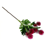 Artificial Pompom Dahlia Flower Spray Hot Pink Purple 56cm