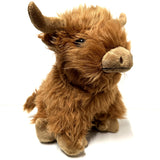 Large Highland Cow Soft Toy With 3 Baby Cows