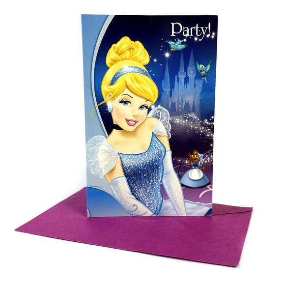 Pack of 6 Cinderella Party Invitations