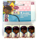 Set of 4 Doc McStuffins Erasers