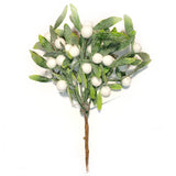 Artificial Faux Glittered Mistletoe Plant 21cm