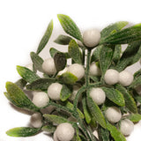 Artificial Faux Glittered Mistletoe Plant 21cm