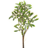 Artificial Mistletoe Large Branch Stem Faux Plant with glitter. Christmas Decoration