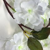 Artificial Cherry Blossom Garland with White Flowers 180cm