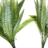 Artificial Light Pale Green Fern Bush 34cm