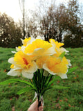 Artificial Daffodil Bush - 35cm