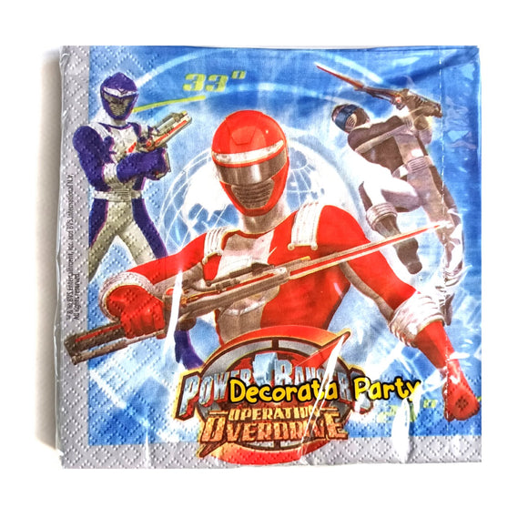Pack of 20 Power Rangers Party Napkins