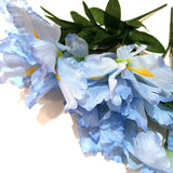 Artificial Iris Plant with Pale Blue Flowers - 34cm