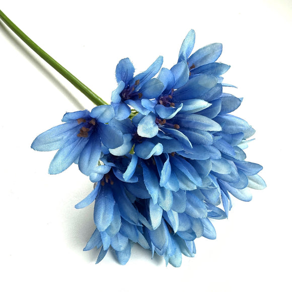 Artificial Agapanthus Flower Stem 87cm - Blue