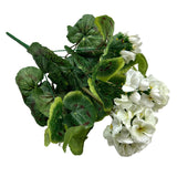 Artificial Geranium Bush With Cream Flowers 38cm