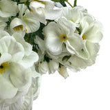 Artificial Geranium Bush With Cream Flowers 38cm