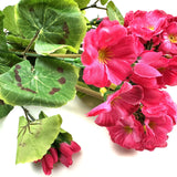 Artificial Geranium Bush With Pink Flowers 38cm