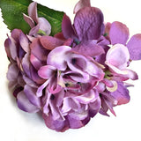 Large Artificial Hydrangea Flower Stem Purple 51cm