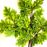 Artificial Oak Leaf Branch 68cm - Green and Yellow