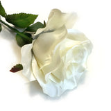 Artificial Elegance Rose Flower Stem Ivory 68cm