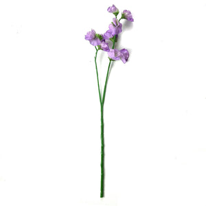 Artificial Sweet Pea Stem With Lilac Faux Flowers