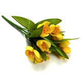 Artificial Crocus Bush 23cm - Yellow