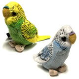 Eco Friendly Green and Blue Budgie Soft Toy Stuffed Animal