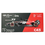 1:43 Diecast F1 Alfa Romeo Team Stake C43 2023 With Helmet Bottas