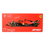 1:43 Diecast F1 2023 Ferrari Sf-23 With Helmet Leclerc Scale Model