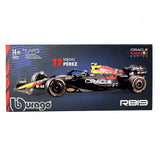 1:43 Diecast F1 Red Bull Racing Rb19 2023 With Helmet Perez Scale Model