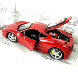 1:24 Diecast Ferrari 458 Italia Scale Model