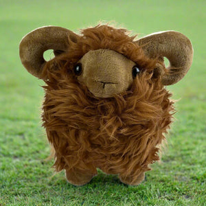 25cm Standing Highland Woolly Ram Sheep Soft Toy - Choice of Colour