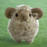 25cm Standing Highland Woolly Ram Sheep Soft Toy - Choice of Colour