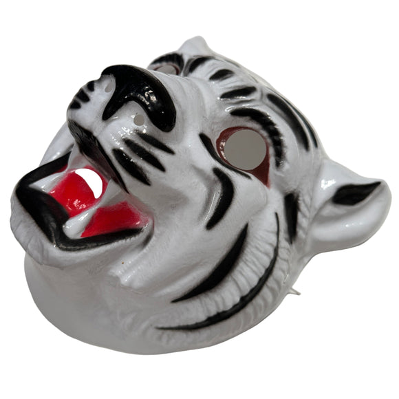 3D Plastic White Tiger Mask