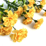 Artificial Carnation Flower Stem 58cm Yellow