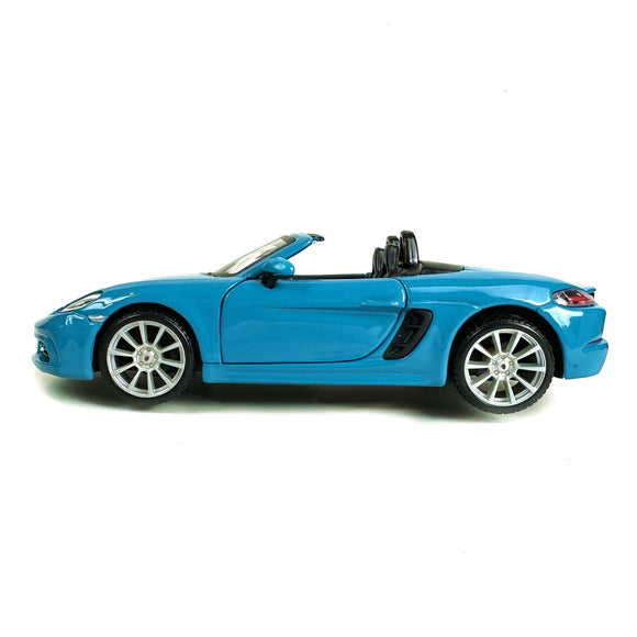 1:24 Diecast Porsche 718 Boxster Scale Model - Blue