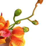 Artificial Orange Mokara Orchid Flower Stem 49cm