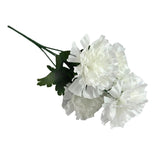 Artificial Carnation Bush With White Faux Flowers