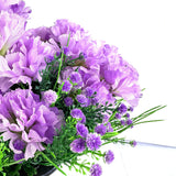 Artificial Purple Carnation Flower Grave Pot Flower Arrangement