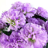 Artificial Purple Carnation Flower Grave Pot Flower Arrangement