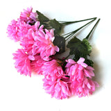 Artificial Chrysanthemum Bush - Pink Flowers