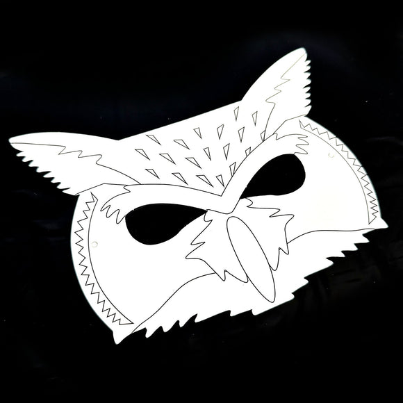 Owl Plain Card Face Mask