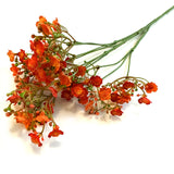 Artificial Gypsophila Flower Spray with Orange Flowers 70cm