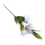 Artificial Tiger Lily Flower Stem 84cm - Ivory and Pink