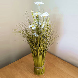 Artificial Grass and Narcissus Flower Arrangement 45cm