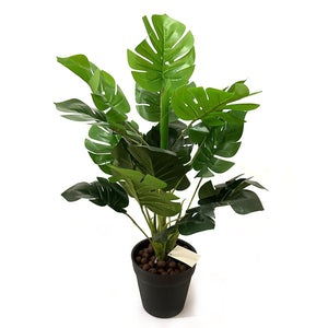 Artificial Monstera Plant in Black Pot 50cm