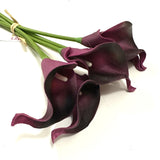 Artificial Calla Lily Real Touch Flower Bundle - Purple