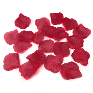 Artificial Fabric Burgundy Rose Petals